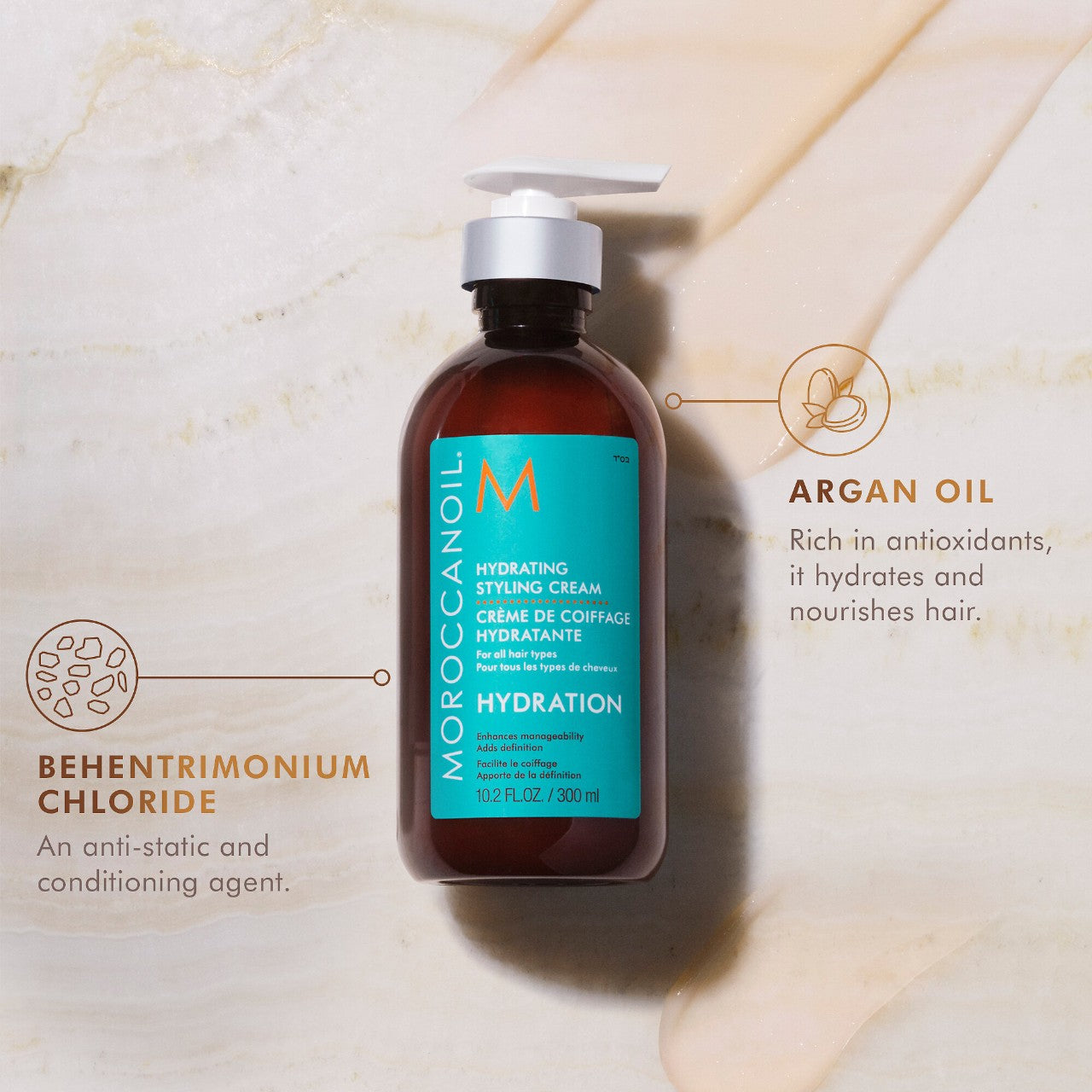 MOROCCANOIL HYDRATING STYLING CREAM x 300 ml - CREMA PARA PEINAR HIDRATANTE
