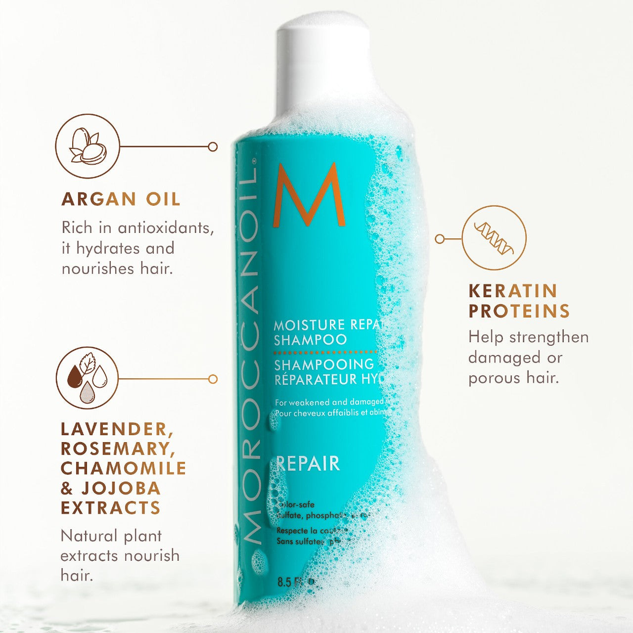 MOROCCANOIL MOISTURE REPAIR SHAMPOO x 250 ml - SHAMPOO REPARADOR