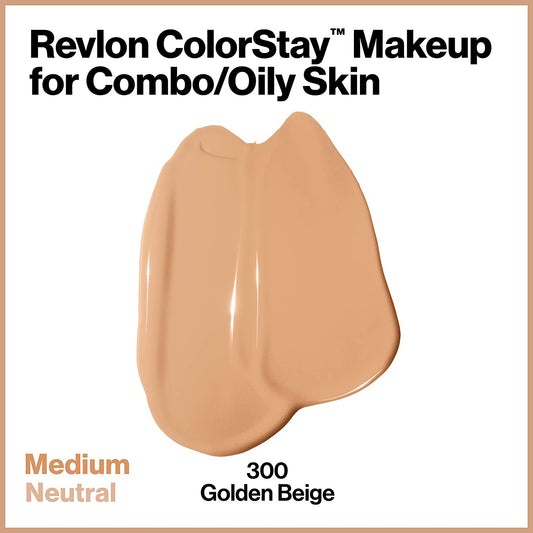 REVLON COLORSTAY MAKEUP SPF 15 - GOLDEN BEIGE (300) - BASE ACABADO MATE