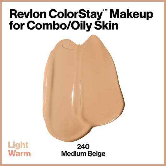 REVLON COLORSTAY MAKEUP SPF 15 - MEDIUM BEIGE (240) - BASE ACABADO MATE