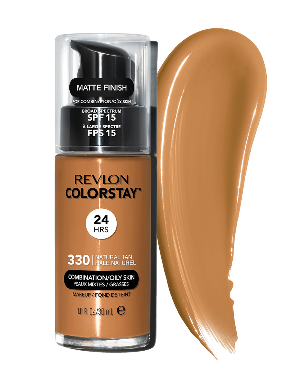 REVLON COLORSTAY MAKEUP SPF 15 - NATURAL TAN (330) - BASE ACABADO MATE