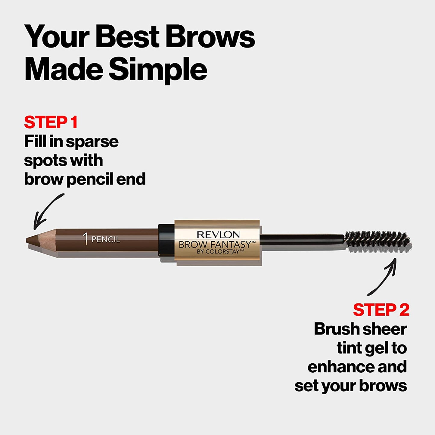 REVLON BROW FANTASY BY COLORSTAY - DARK BROWN (106) - LÁPIZ PARA CEJAS 2 EN 1