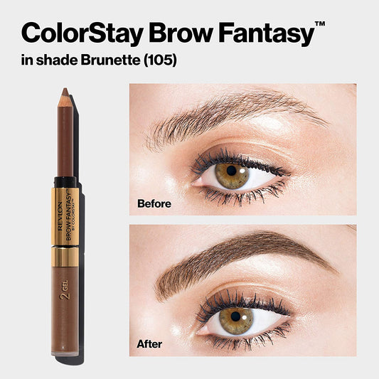 REVLON BROW FANTASY BY COLORSTAY - BRUNETTE (105) - LÁPIZ PARA CEJAS 2 EN 1