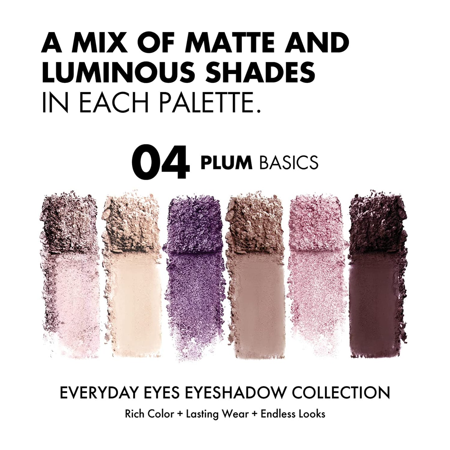 MILANI EVERYDAY EYES POWDER EYESHADOW COLLECTION - 04 PLUM BASICS - PALETA DE SOMBRAS