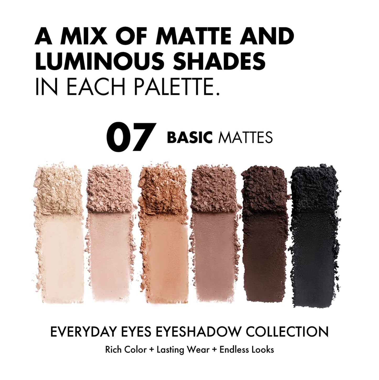 MILANI EVERYDAY EYES POWDER EYESHADOW COLLECTION - 07 BASIC MATTES - PALETA DE SOMBRAS