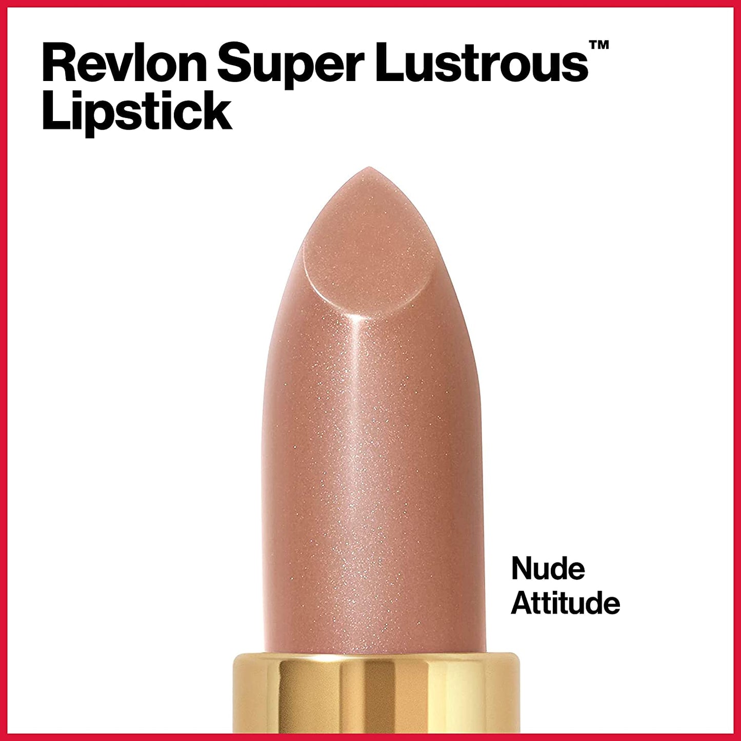 REVLON SUPER LUSTROUS LIPSTICK - NUDE ATTITUDE (002) - LABIAL EN BARRA MATE