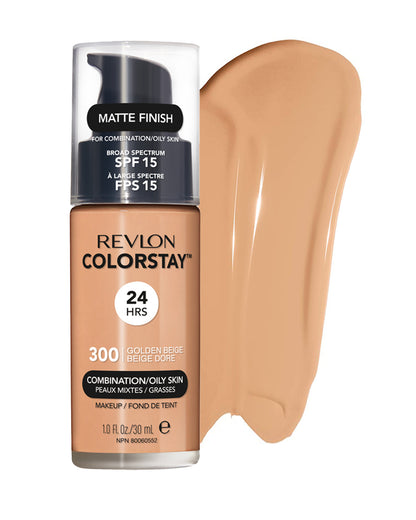 REVLON COLORSTAY MAKEUP SPF 15 - GOLDEN BEIGE (300) - BASE ACABADO MATE