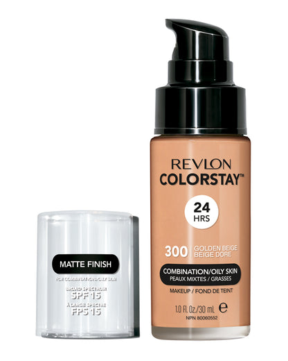 REVLON COLORSTAY MAKEUP SPF 15 - GOLDEN BEIGE (300) - BASE ACABADO MATE