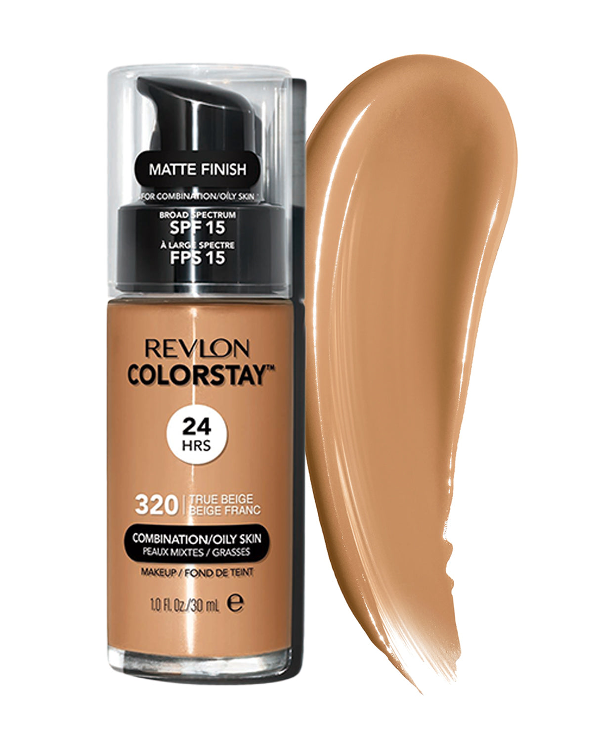 REVLON COLORSTAY MAKEUP SPF 15 - TRUE BEIGE (320) - BASE ACABADO MATE