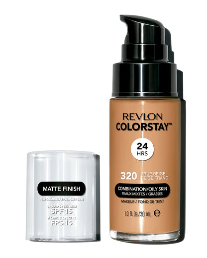 REVLON COLORSTAY MAKEUP SPF 15 - TRUE BEIGE (320) - BASE ACABADO MATE